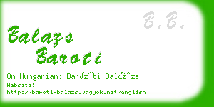 balazs baroti business card